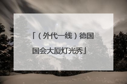 （外代一线）德国国会大厦灯光秀