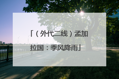 （外代二线）孟加拉国：季风降雨
