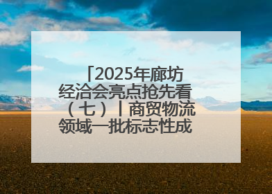 2025年廊坊经洽会亮点抢先看（七）丨商贸物流领域一批标志性成果将集中发布