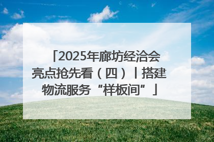 2025年廊坊经洽会亮点抢先看（四）丨搭建物流服务“样板间”