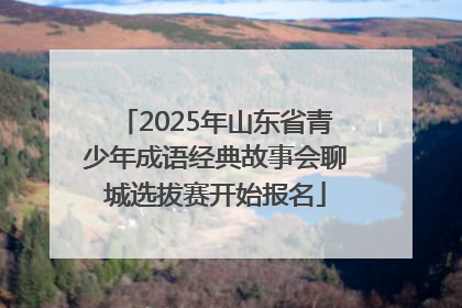 2025年山东省青少年成语经典故事会聊城选拔赛开始报名