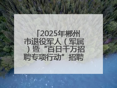 2025年郴州市退役军人（军属）暨“百日千万招聘专项行动”招聘会举办
