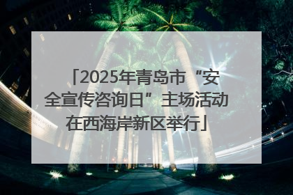 2025年青岛市“安全宣传咨询日”主场活动在西海岸新区举行