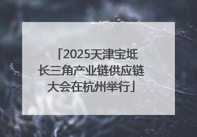 2025天津宝坻长三角产业链供应链大会在杭州举行