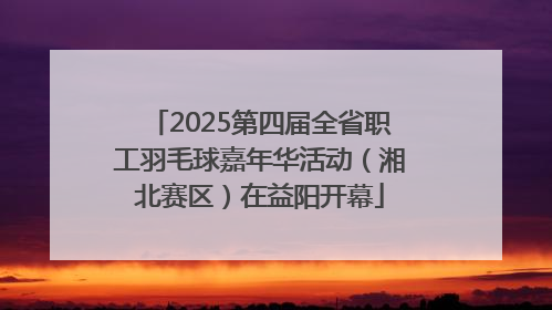 2025第四届全省职工羽毛球嘉年华活动（湘北赛区）在益阳开幕