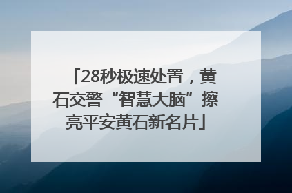 28秒极速处置，黄石交警“智慧大脑”擦亮平安黄石新名片