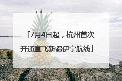 7月4日起，杭州首次开通直飞新疆伊宁航线