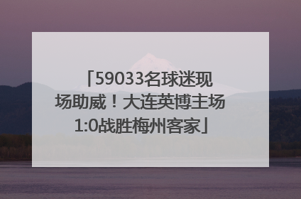 59033名球迷现场助威！大连英博主场1:0战胜梅州客家