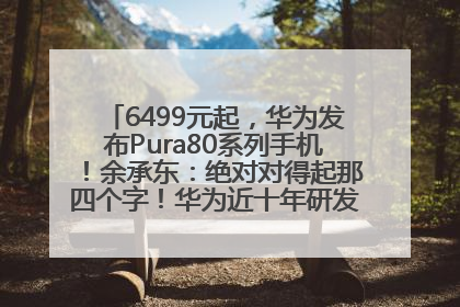 6499元起，华为发布Pura80系列手机！余承东：绝对对得起那四个字！华为近十年研发投入12490亿元