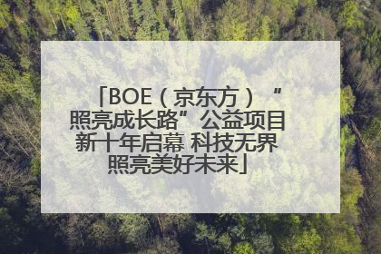 BOE（京东方）“照亮成长路”公益项目新十年启幕 科技无界照亮美好未来